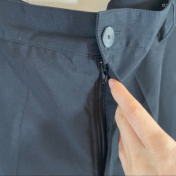 Adidas Athletic Golf Casual Shorts Black with cool White stripes Front Zipper - Picture 5 of 8